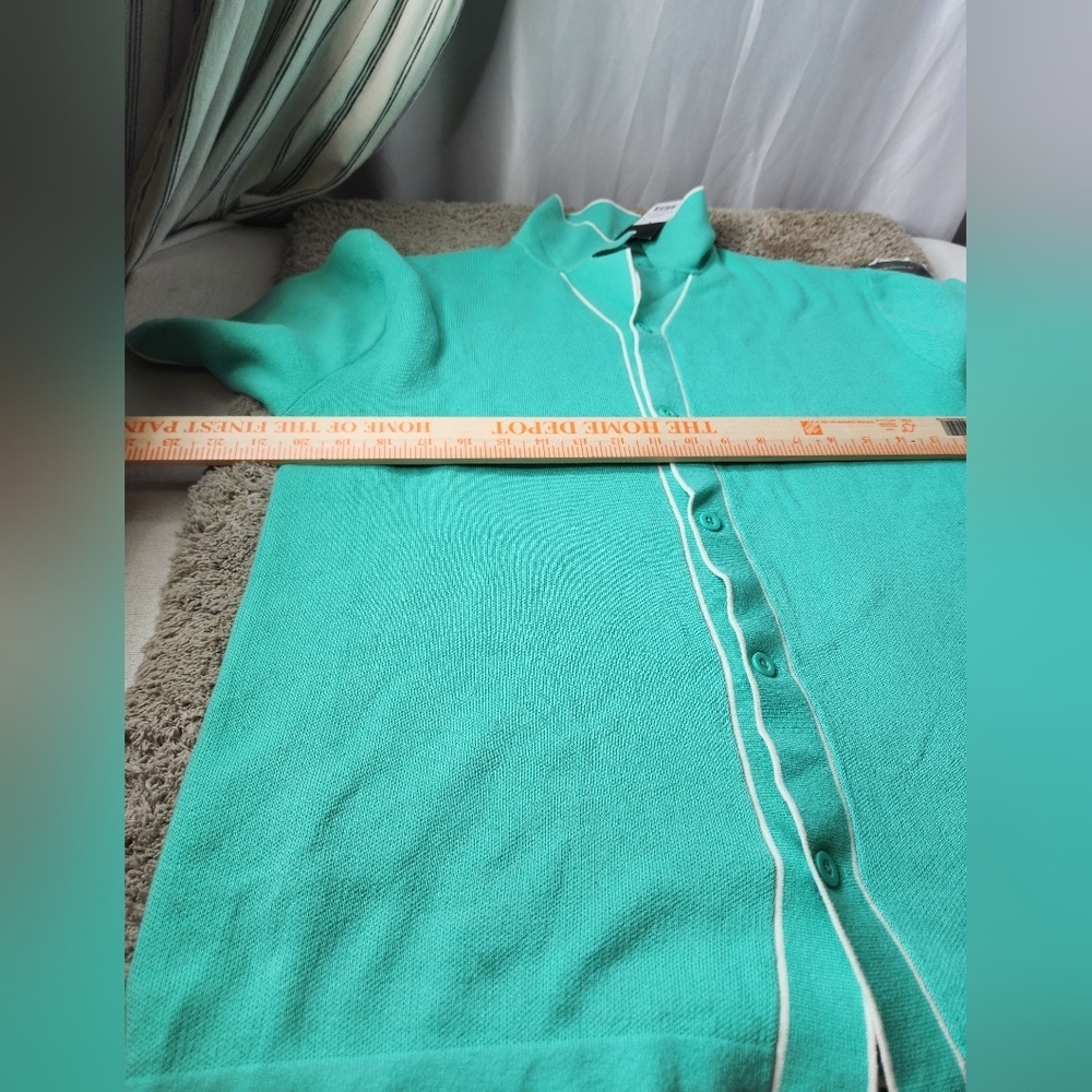 Original Use Turquoise Green Button Down Sweater Size S - Picture 10 of 10